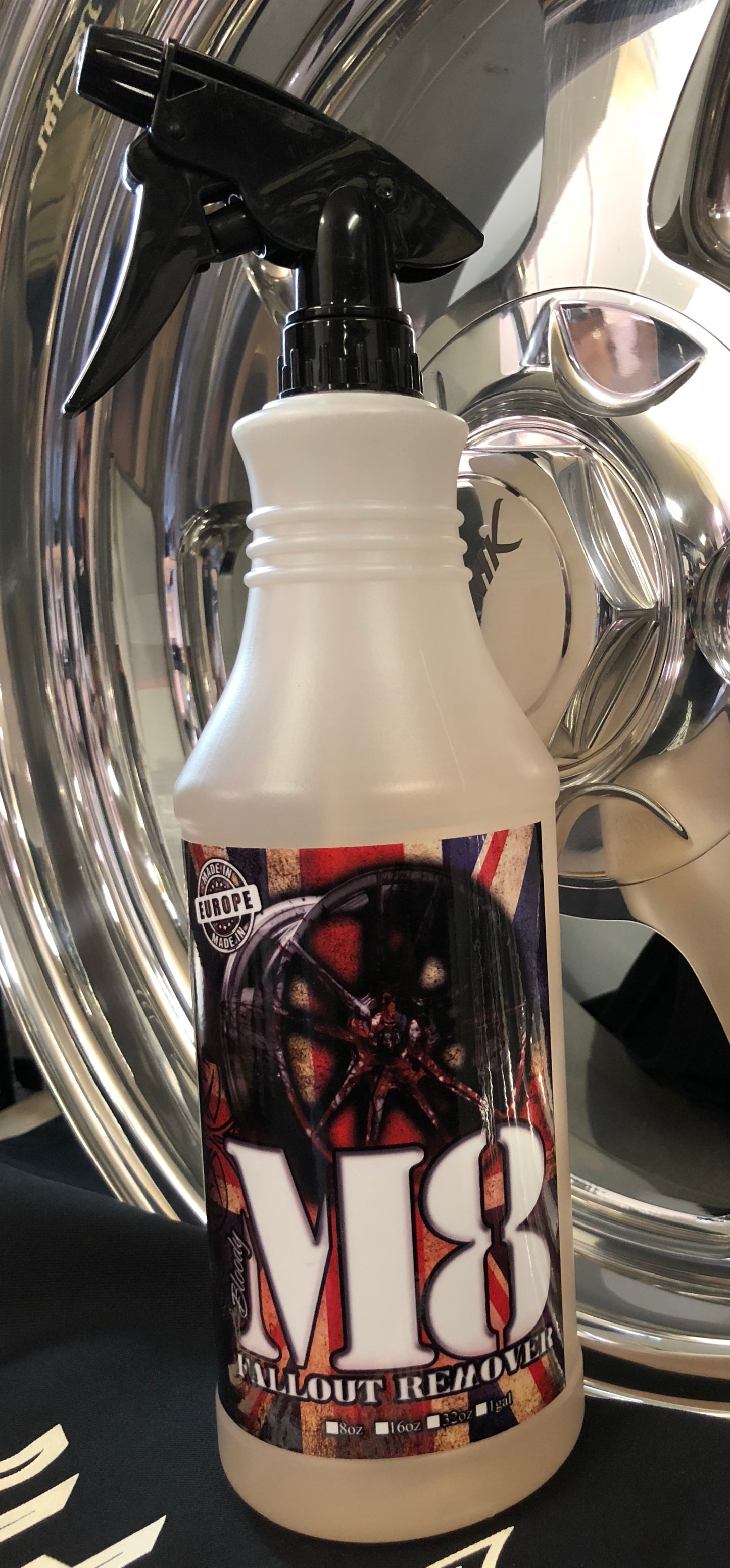 BLOODY M8 is an acid free pH balanced wheel cleaner & fallout remover.
