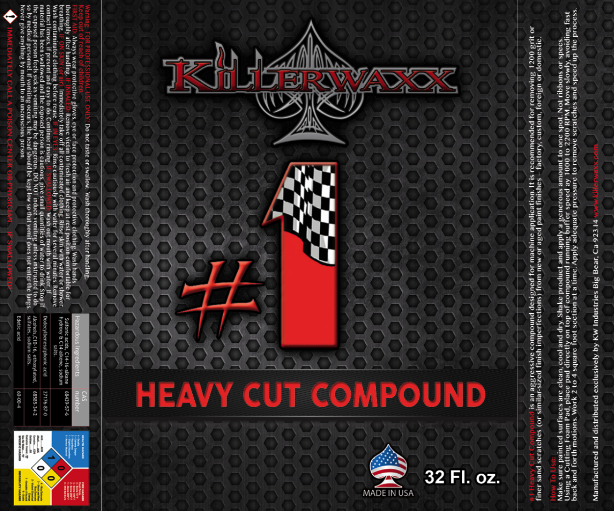 Paint Shop Safe-#1 HEAVY CUT COMPOUND